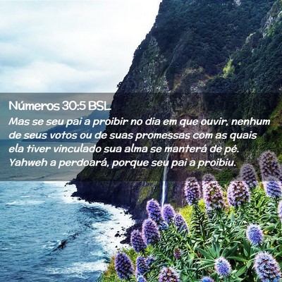 Picture 02 - Números 30:5 BSL - Mas se seu pai a proibir no dia em que ouvir, - Bible Verse Picture