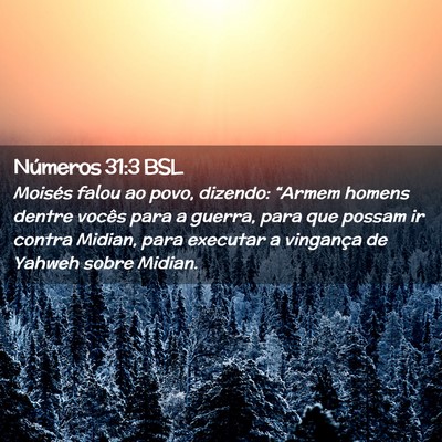 Picture 02 - Números 31:3 BSL - Moisés falou ao povo, dizendo: “Armem homens - Bible Verse Picture