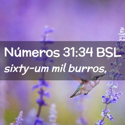 Picture 02 - Números 31:34 BSL - sixty-um mil - Bible Verse Picture