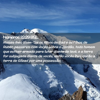Picture 02 - Números 32:29 BSL - Moisés lhes disse: “Se os filhos de Gad e os - Bible Verse Picture