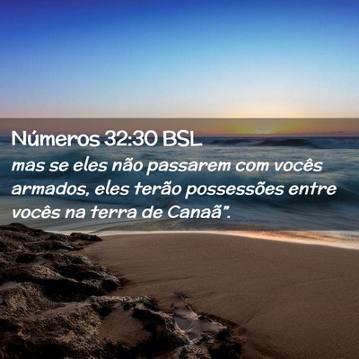 Picture 02 - Números 32:30 BSL - mas se eles não passarem com vocês armados, - Bible Verse Picture