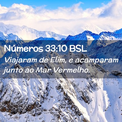Picture 02 - Números 33:10 BSL - Viajaram de Elim, e acamparam junto ao Mar - Bible Verse Picture
