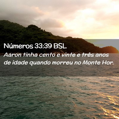 Picture 02 - Números 33:39 BSL - Aaron tinha cento e vinte e três anos de idade - Bible Verse Picture