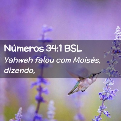 Picture 02 - Números 34:1 BSL - Yahweh falou com Moisés, - Bible Verse Picture