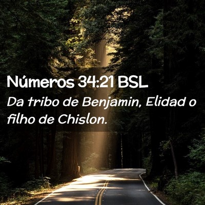 Picture 02 - Números 34:21 BSL - Da tribo de Benjamin, Elidad o filho de - Bible Verse Picture