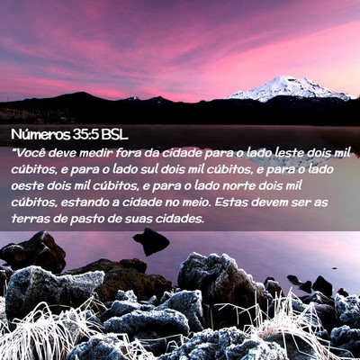Picture 02 - Números 35:5 BSL - “Você deve medir fora da cidade para o lado - Bible Verse Picture