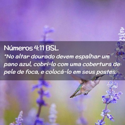 Picture 02 - Números 4:11 BSL - “No altar dourado devem espalhar um pano azul, - Bible Verse Picture