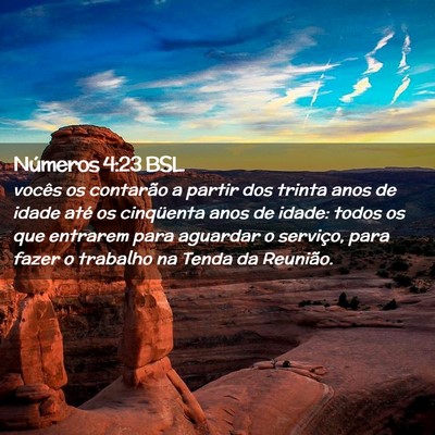 Picture 02 - Números 4:23 BSL - vocês os contarão a partir dos trinta anos de - Bible Verse Picture