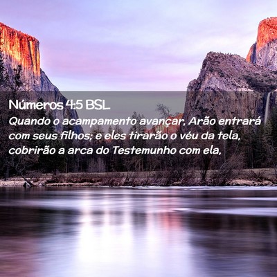 Picture 02 - Números 4:5 BSL - Quando o acampamento avançar, Arão entrará com - Bible Verse Picture