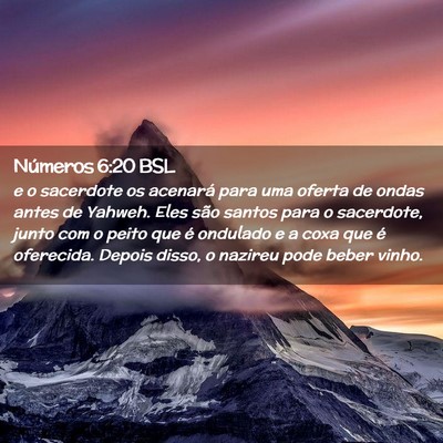 Picture 02 - Números 6:20 BSL - e o sacerdote os acenará para uma oferta de - Bible Verse Picture