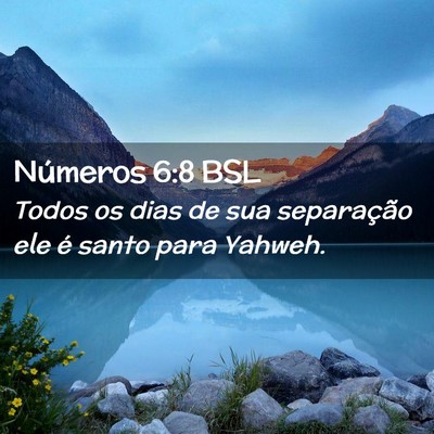 Picture 02 - Números 6:8 BSL - Todos os dias de sua separação ele é santo - Bible Verse Picture