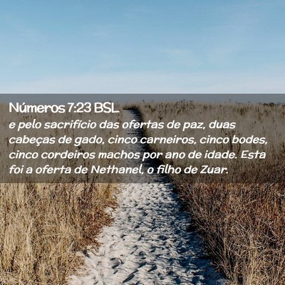 Picture 02 - Números 7:23 BSL - e pelo sacrifício das ofertas de paz, duas - Bible Verse Picture
