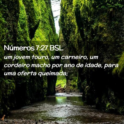 Picture 02 - Números 7:27 BSL - um jovem touro, um carneiro, um cordeiro macho - Bible Verse Picture