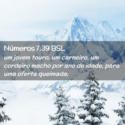 Picture 02 - Números 7:39 BSL - um jovem touro, um carneiro, um cordeiro macho - Bible Verse Picture
