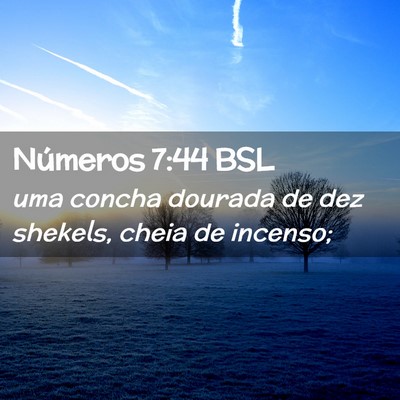 Picture 02 - Números 7:44 BSL - uma concha dourada de dez shekels, cheia de - Bible Verse Picture