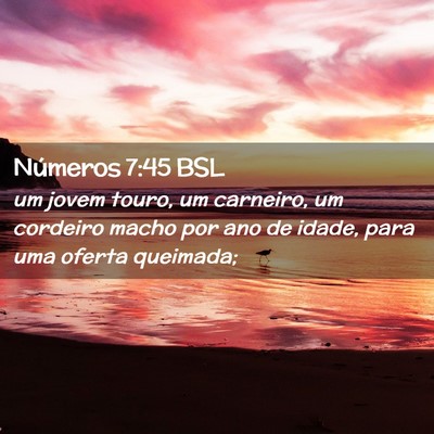 Picture 02 - Números 7:45 BSL - um jovem touro, um carneiro, um cordeiro macho - Bible Verse Picture