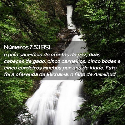 Picture 02 - Números 7:53 BSL - e pelo sacrifício de ofertas de paz, duas - Bible Verse Picture