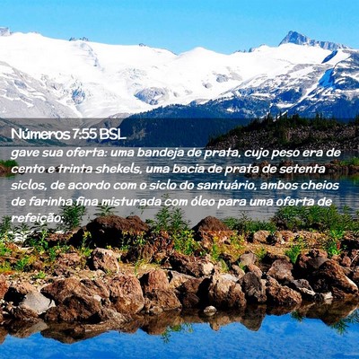 Picture 02 - Números 7:55 BSL - gave sua oferta: uma bandeja de prata, cujo peso - Bible Verse Picture