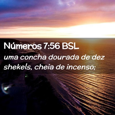 Picture 02 - Números 7:56 BSL - uma concha dourada de dez shekels, cheia de - Bible Verse Picture