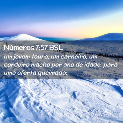 Picture 02 - Números 7:57 BSL - um jovem touro, um carneiro, um cordeiro macho - Bible Verse Picture