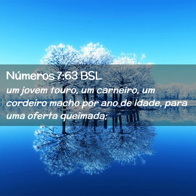 Picture 02 - Números 7:63 BSL - um jovem touro, um carneiro, um cordeiro macho - Bible Verse Picture
