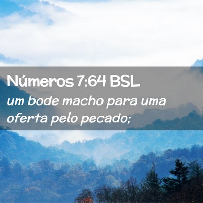 Picture 02 - Números 7:64 BSL - um bode macho para uma oferta pelo - Bible Verse Picture