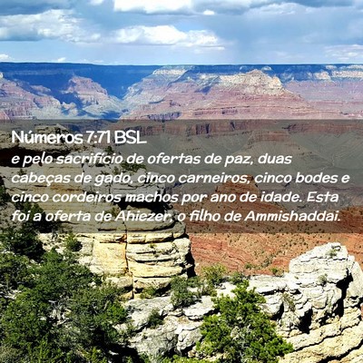 Picture 02 - Números 7:71 BSL - e pelo sacrifício de ofertas de paz, duas - Bible Verse Picture