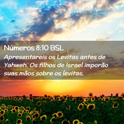 Picture 02 - Números 8:10 BSL - Apresentareis os Levitas antes de Yahweh. Os - Bible Verse Picture