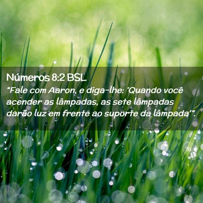 Picture 02 - Números 8:2 BSL - “Fale com Aaron, e diga-lhe: 'Quando você - Bible Verse Picture