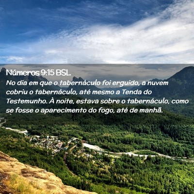Picture 02 - Números 9:15 BSL - No dia em que o tabernáculo foi erguido, a nuvem - Bible Verse Picture