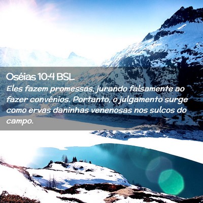 Picture 02 - Oséias 10:4 BSL - Eles fazem promessas, jurando falsamente ao fazer - Bible Verse Picture