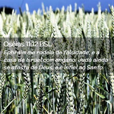 Picture 02 - Oséias 11:12 BSL - Ephraim me rodeia de falsidade, e a casa de - Bible Verse Picture