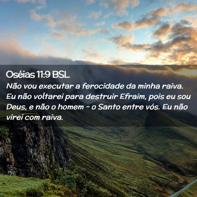 Picture 02 - Oséias 11:9 BSL - Não vou executar a ferocidade da minha raiva. Eu - Bible Verse Picture