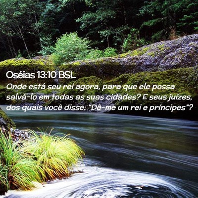 Picture 02 - Oséias 13:10 BSL - Onde está seu rei agora, para que ele possa - Bible Verse Picture