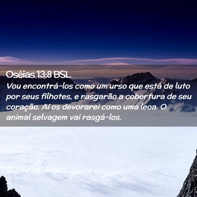 Picture 02 - Oséias 13:8 BSL - Vou encontrá-los como um urso que está de luto - Bible Verse Picture