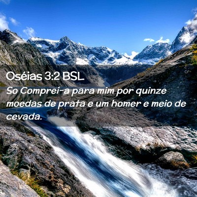Picture 02 - Oséias 3:2 BSL - So Comprei-a para mim por quinze moedas de prata - Bible Verse Picture