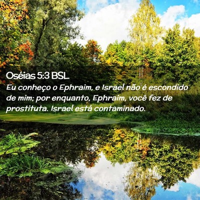Picture 02 - Oséias 5:3 BSL - Eu conheço o Ephraim, e Israel não é escondido - Bible Verse Picture