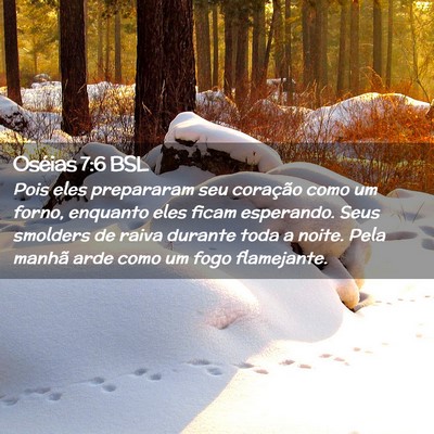 Picture 02 - Oséias 7:6 BSL - Pois eles prepararam seu coração como um forno, - Bible Verse Picture