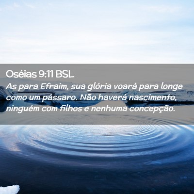 Picture 02 - Oséias 9:11 BSL - As para Efraim, sua glória voará para longe - Bible Verse Picture