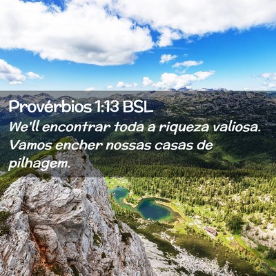 Picture 02 - Provérbios 1:13 BSL - We'll encontrar toda a riqueza valiosa. Vamos - Bible Verse Picture