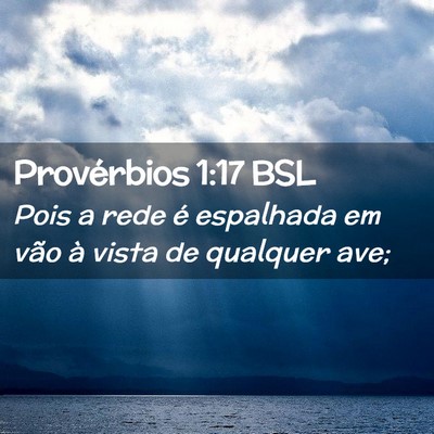 Picture 02 - Provérbios 1:17 BSL - Pois a rede é espalhada em vão à vista de - Bible Verse Picture