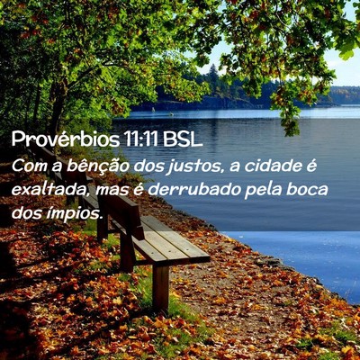 Picture 02 - Provérbios 11:11 BSL - Com a bênção dos justos, a cidade é exaltada, - Bible Verse Picture
