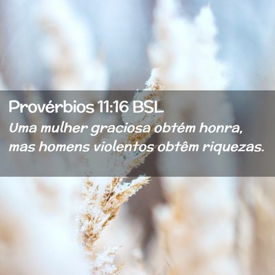 Picture 02 - Provérbios 11:16 BSL - Uma mulher graciosa obtém honra, mas homens - Bible Verse Picture