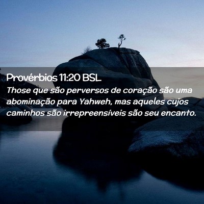 Picture 02 - Provérbios 11:20 BSL - Those que são perversos de coração são uma - Bible Verse Picture