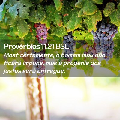 Picture 02 - Provérbios 11:21 BSL - Most certamente, o homem mau não ficará impune, - Bible Verse Picture