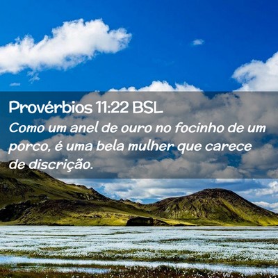 Picture 02 - Provérbios 11:22 BSL - Como um anel de ouro no focinho de um porco, é - Bible Verse Picture