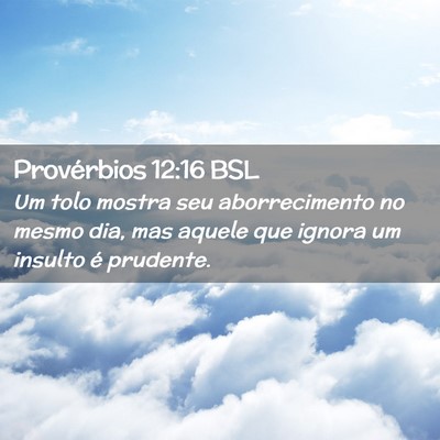 Picture 02 - Provérbios 12:16 BSL - Um tolo mostra seu aborrecimento no mesmo dia, - Bible Verse Picture