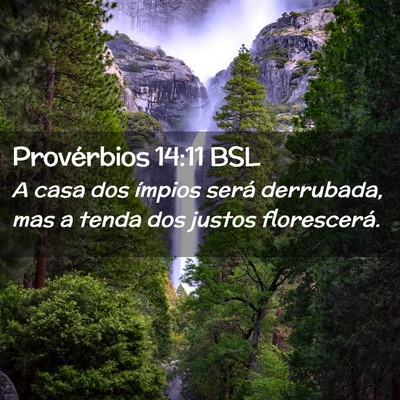 Picture 02 - Provérbios 14:11 BSL - A casa dos ímpios será derrubada, mas a tenda - Bible Verse Picture