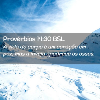 Picture 02 - Provérbios 14:30 BSL - A vida do corpo é um coração em paz, mas a - Bible Verse Picture