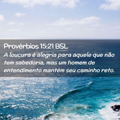 Picture 02 - Provérbios 15:21 BSL - A loucura é alegria para aquele que não tem - Bible Verse Picture
